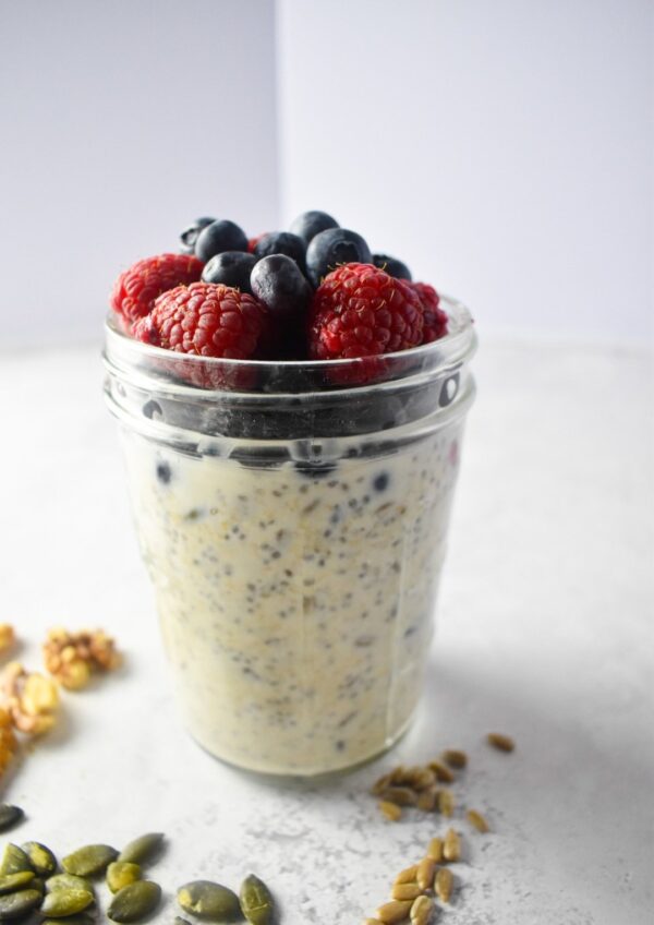 Blueberry and Raspberry Overnight Oats